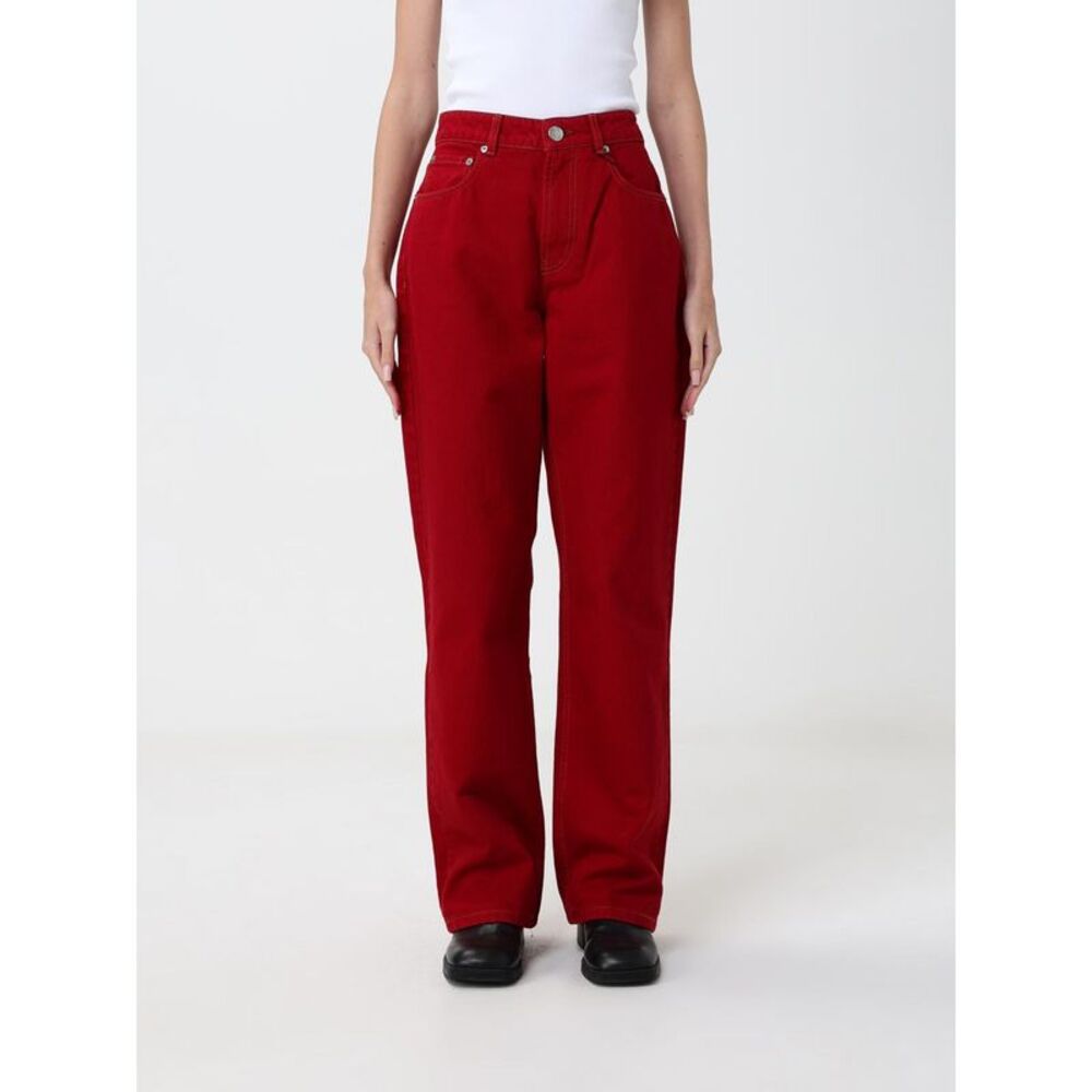Ami Paris Women Ami Paris High-Waisted Wide Leg Cotton Denim Jeans